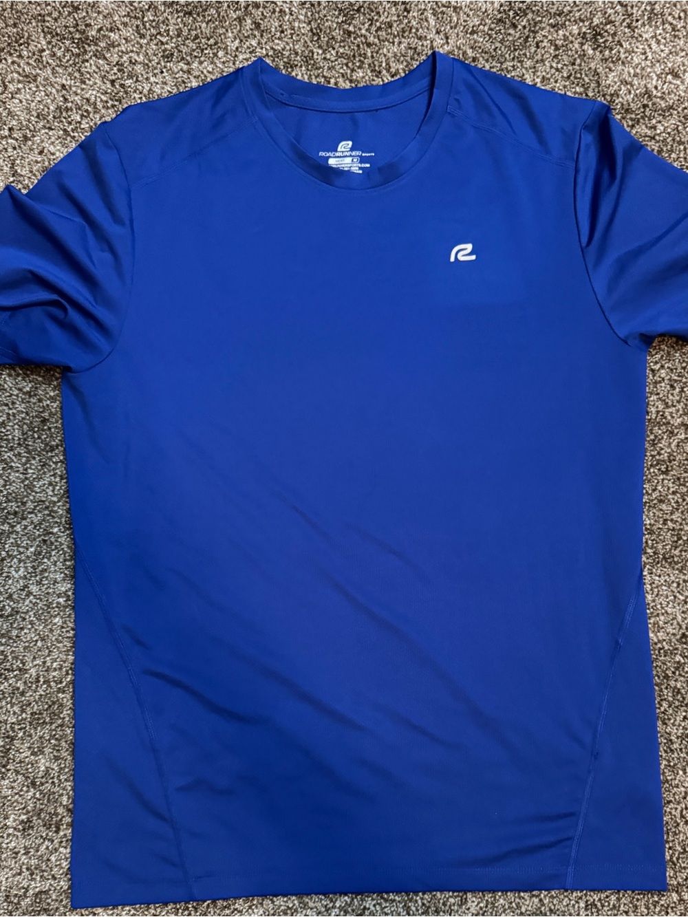 Road Runner Athletic Men’s Short Sleeve Performance Tee - Royal Blue-Size M